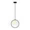 Designers Fountain Eterna 60 Watt 1 Light Matte Black Pendant with Etched Opal Glass Shade D274M-12P-MB - alternate 1